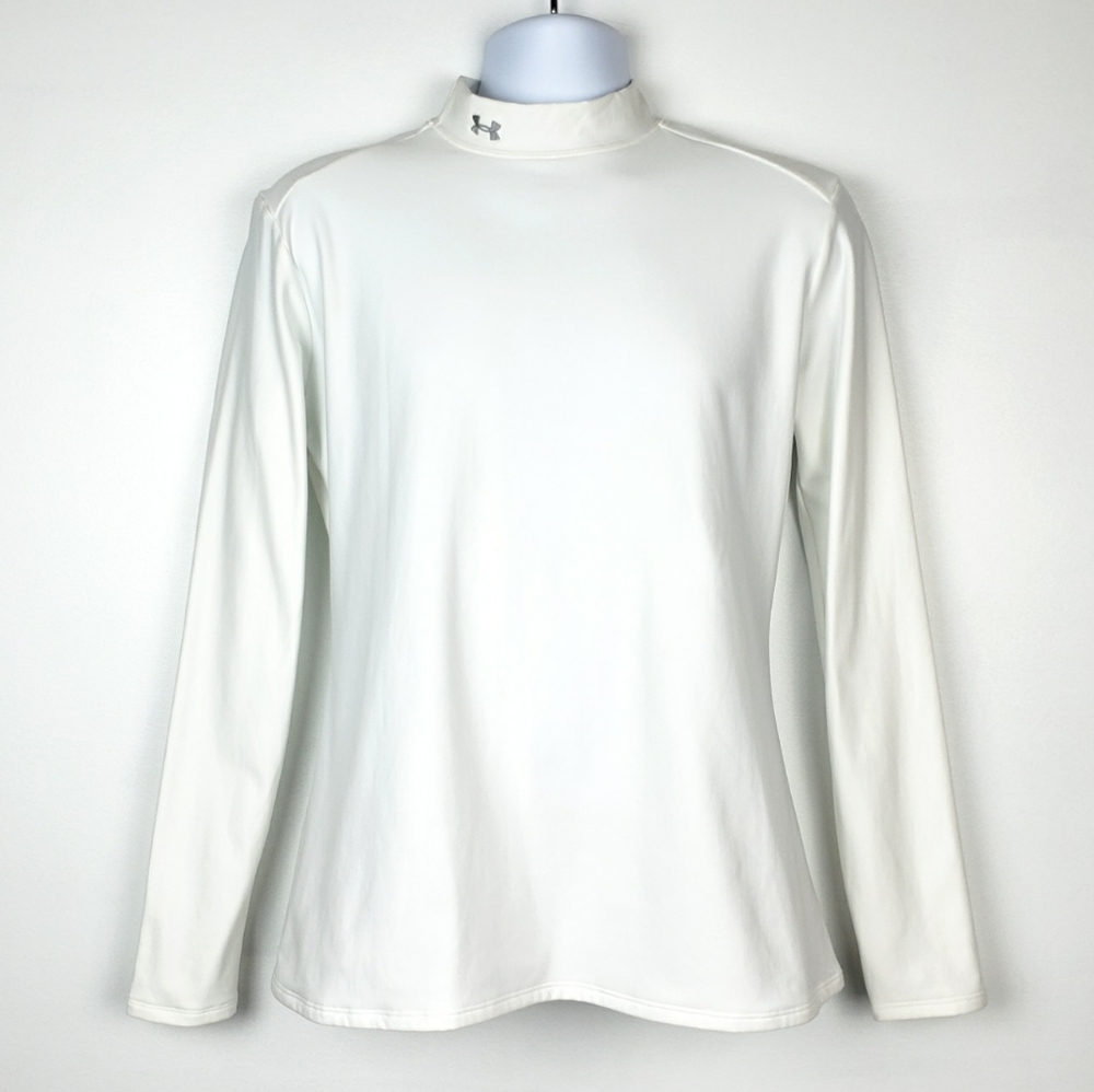 Under Armour Boy's White Mock Heavyweight Top, XXL
